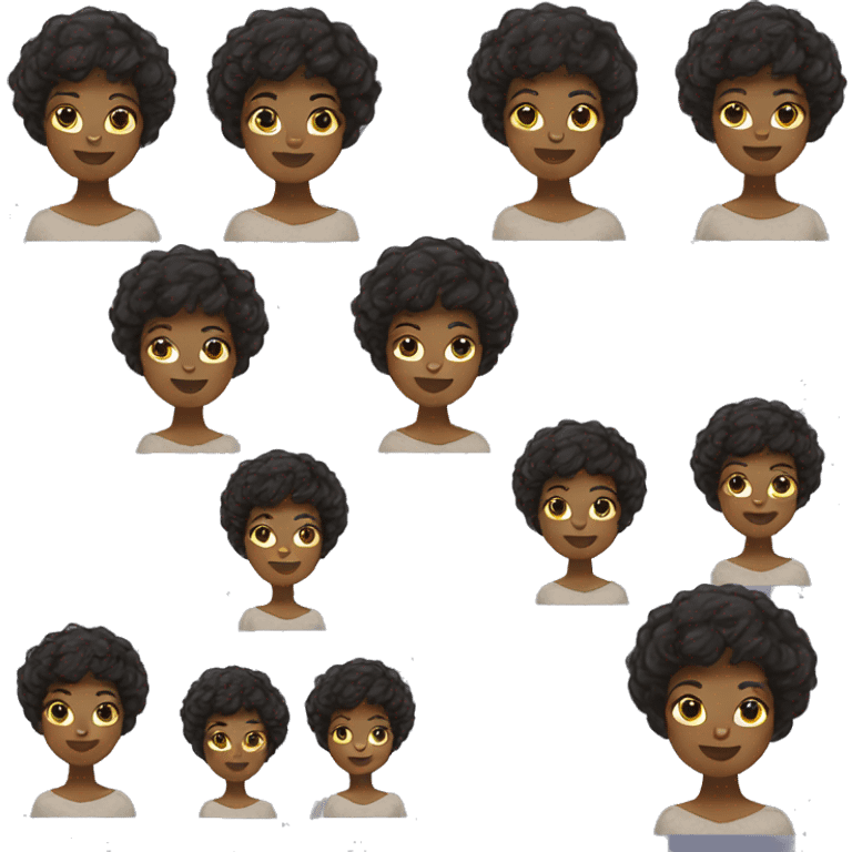 Black woman with a pixie cut emoji