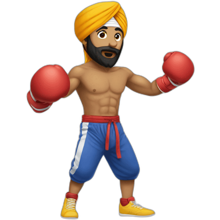 A sikh doing boxing emoji