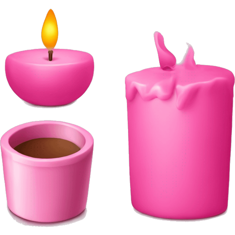 Vonenism,pink,candle,food emoji