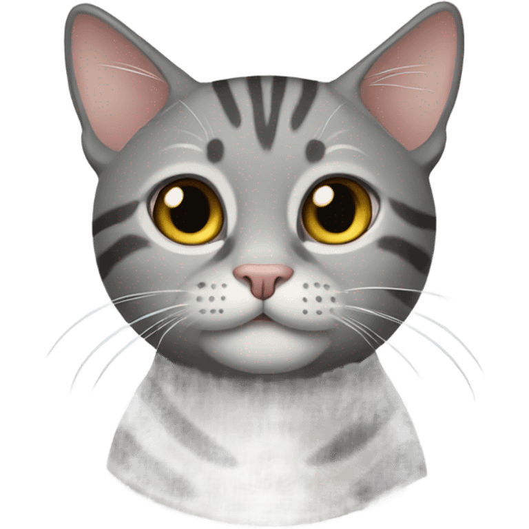 Grey tabby cat  emoji