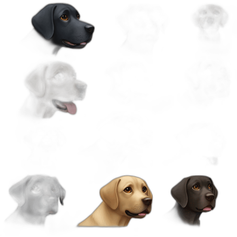 perro labrador negro emoji