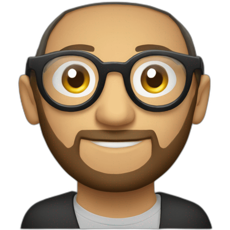 Hassid with payoth round glasses tech nerd with a computer emoji