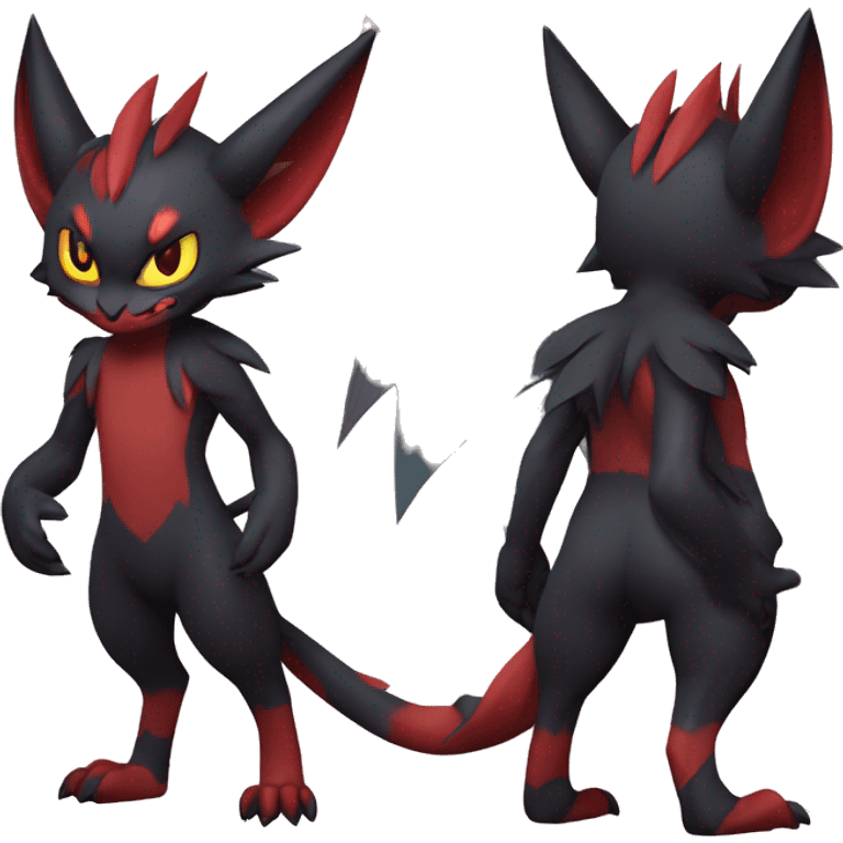 Edgy Noivern-Litten-Zorua full body emoji