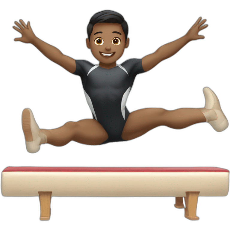 Boy Gymnast who is doing pommel horse emoji