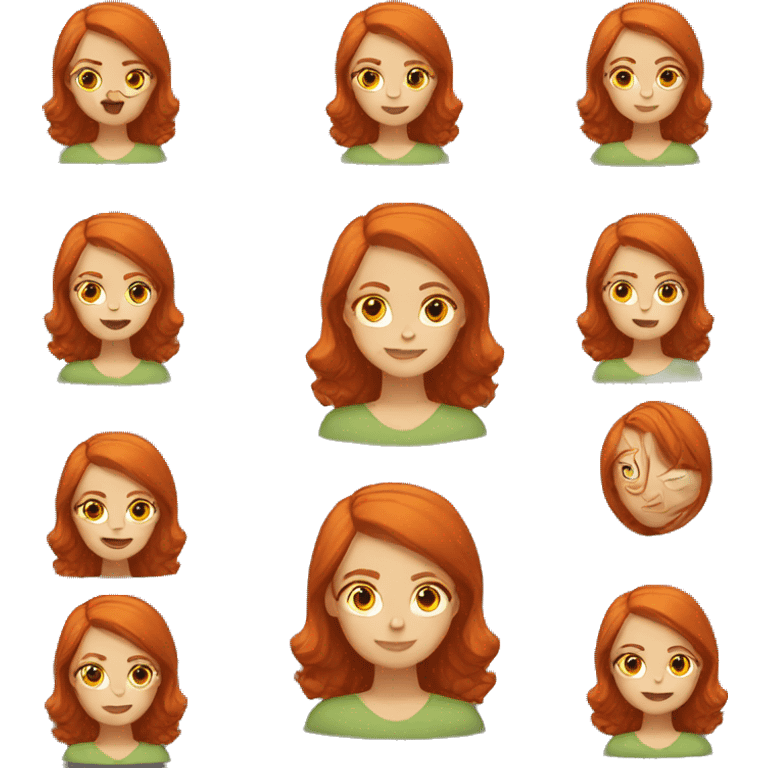 Redhead girl emoji emoji