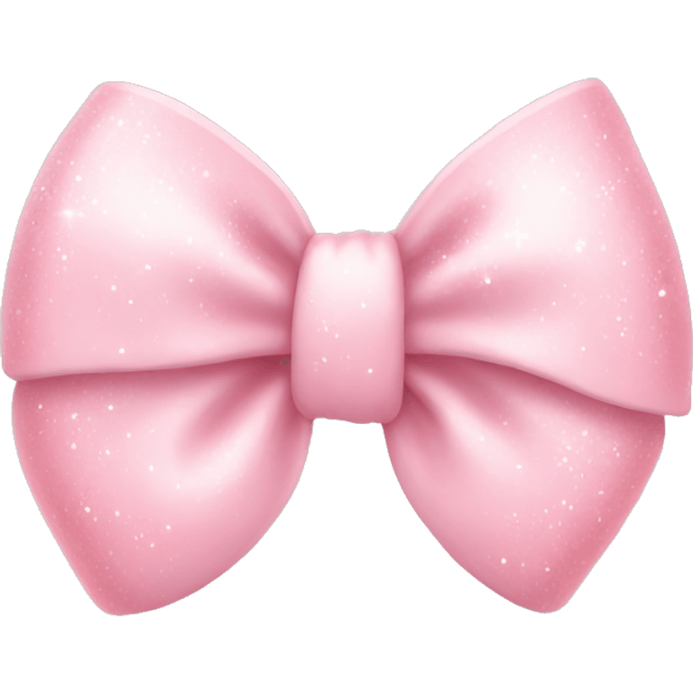 A pastel pink bow with sparkles  emoji