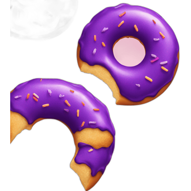 purple donut with fur emoji