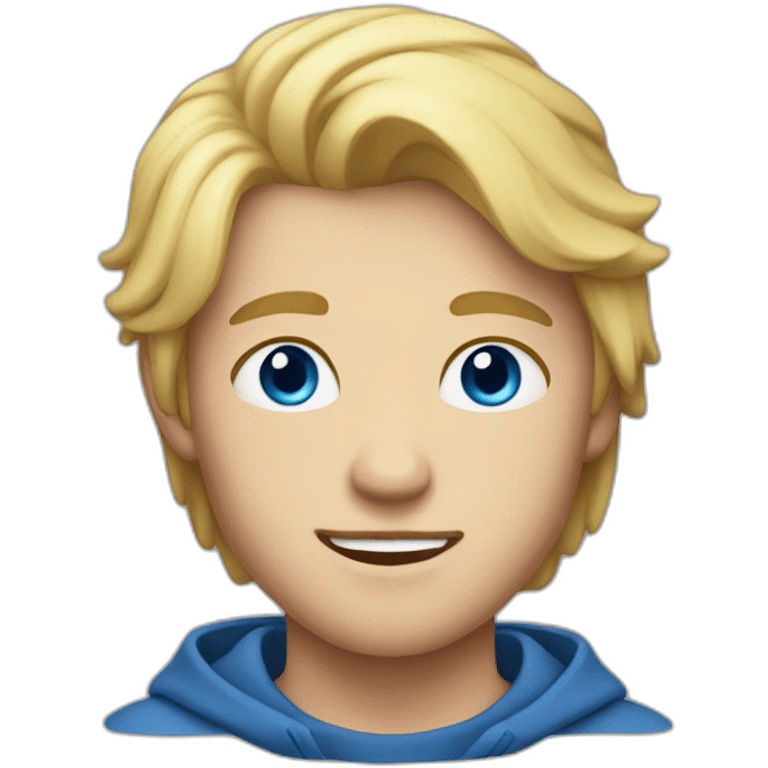 young man with blue eyes and blond hair emoji