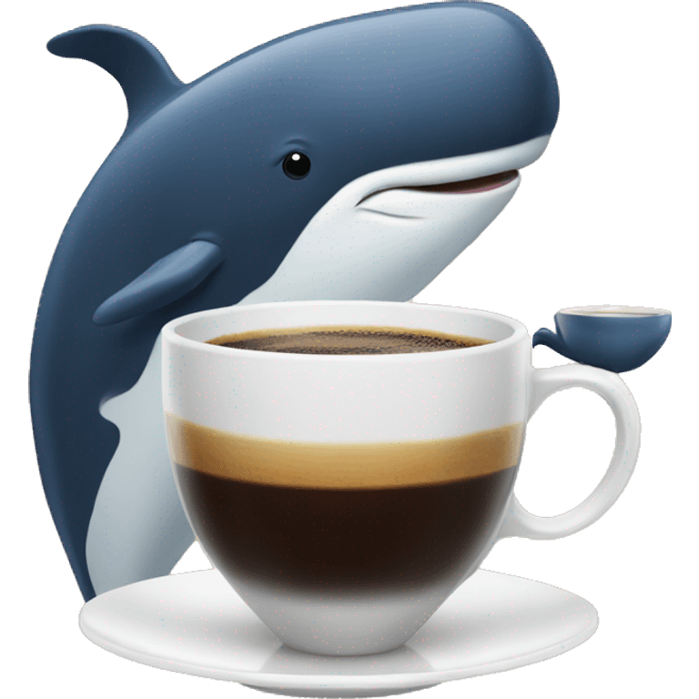 whale drinking espresso emoji