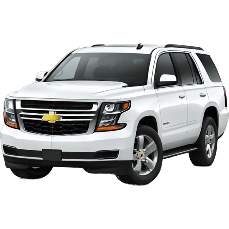 2017, white Chevy Tahoe emoji