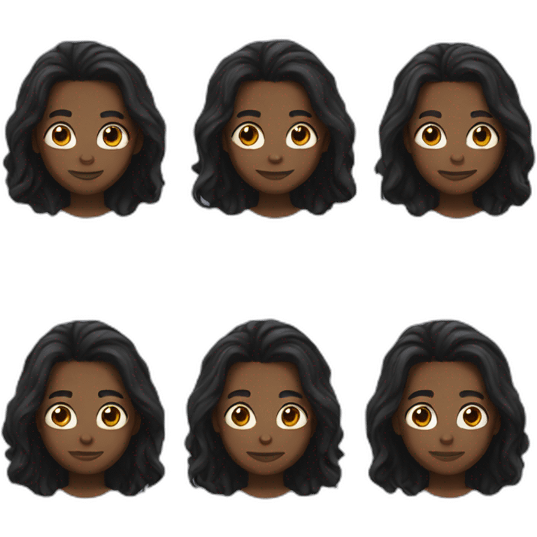 black boy with long hair emoji