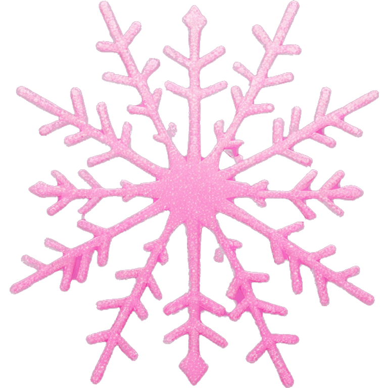 Glittery pink snowflake  emoji