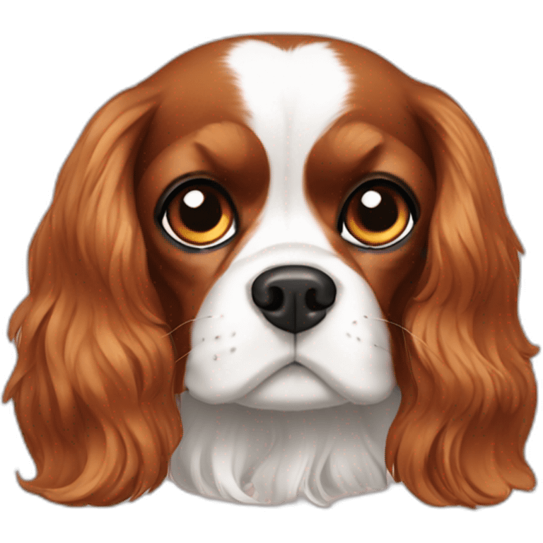 king Charles cavalier with straight hair emoji