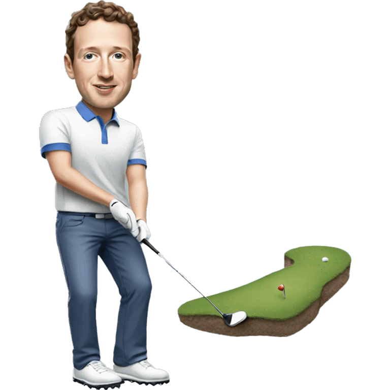 mark zuckerburg playing golf emoji