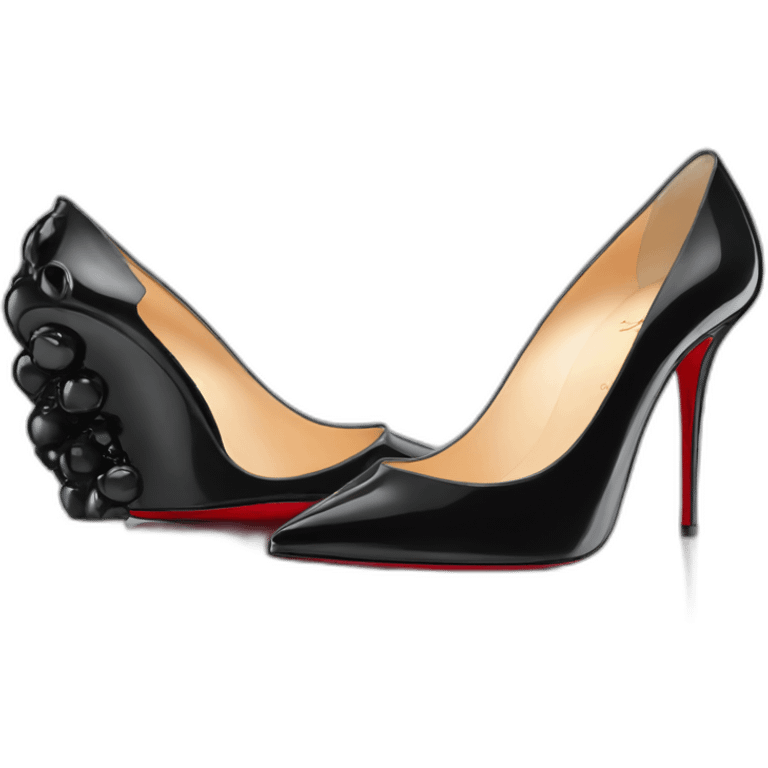 Pump heel black louboutin emoji