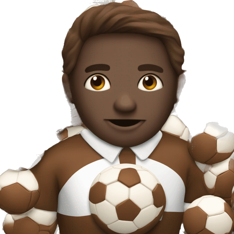 Chocolate em forma de bola de futebol emoji