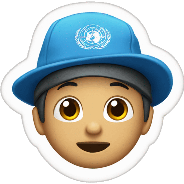 Un chiko con una gorra asia atras  emoji