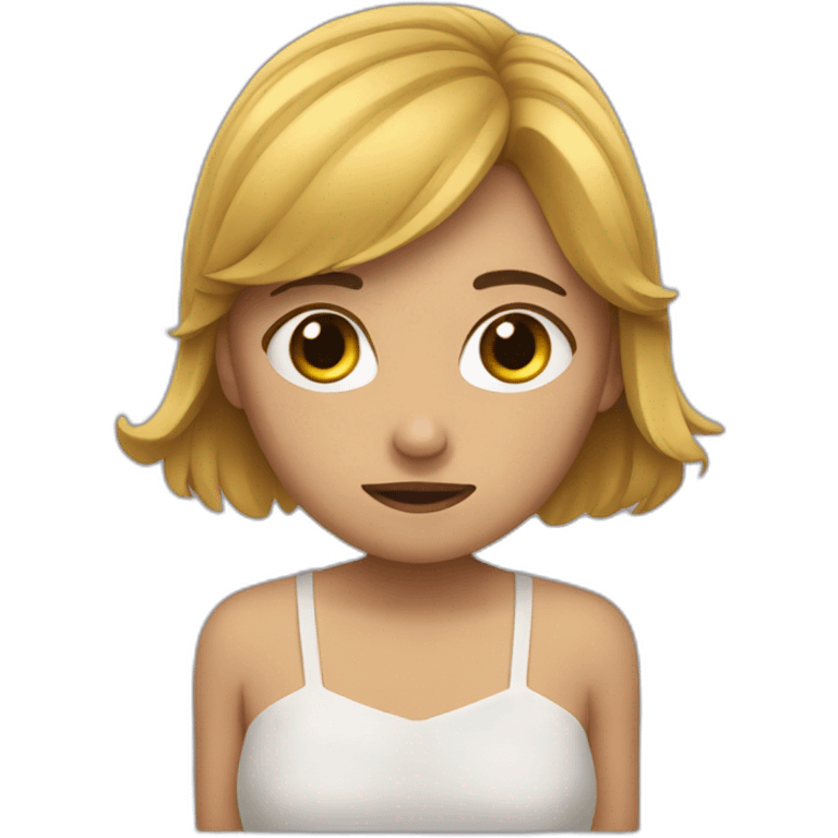 Fille qui pleure emoji