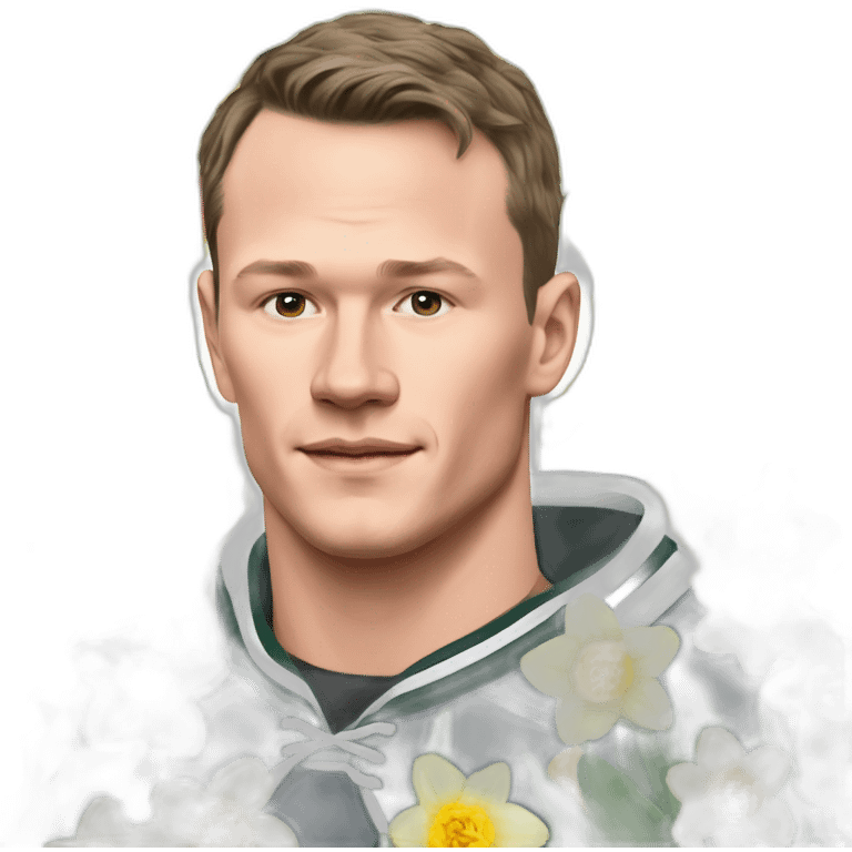 Jonathan Toews as rainbow seal with daffodils and roses emoji