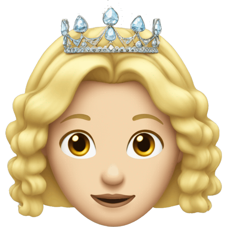 Blonde hair princess with tiara  emoji