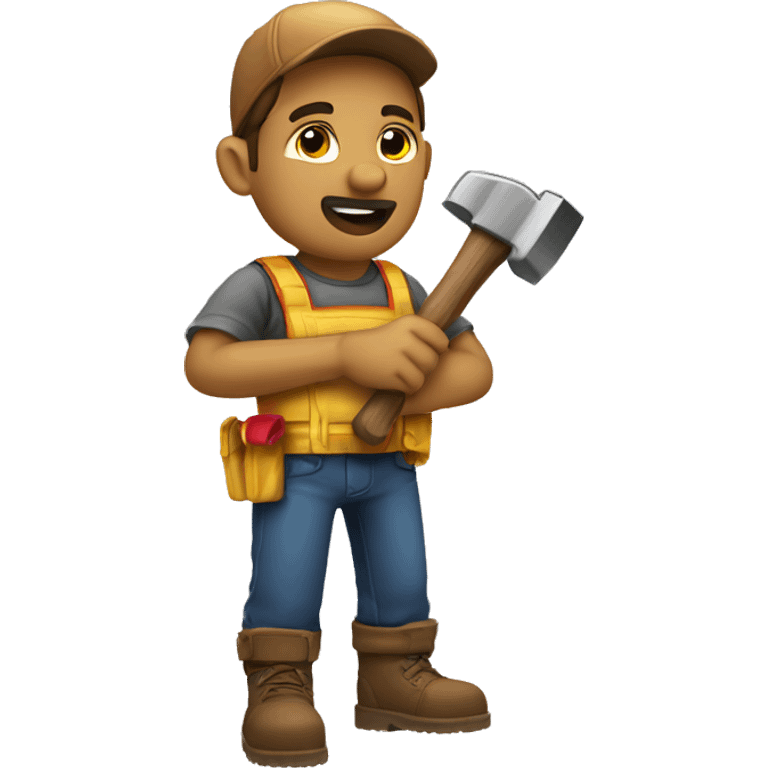 Hero that’s a carpenter with a hammer  emoji