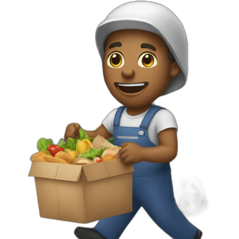 man delivering food emoji