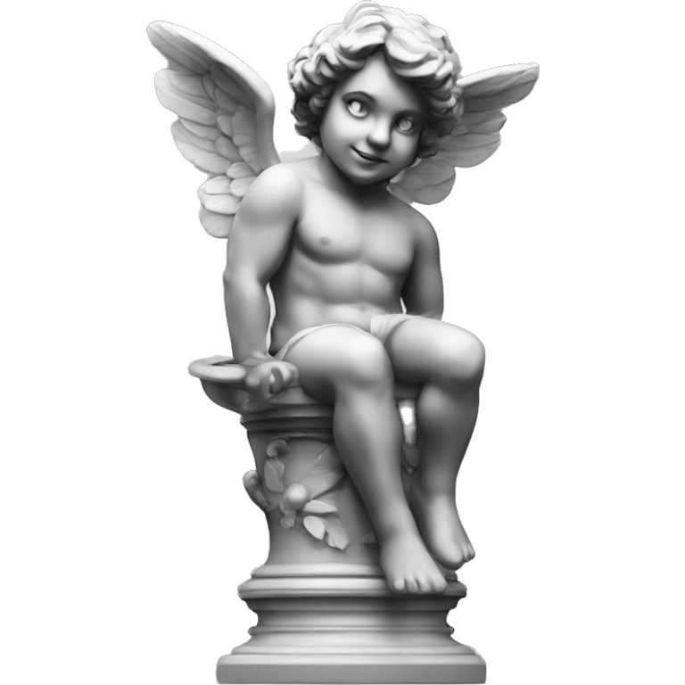 Victorian cupid statue emoji