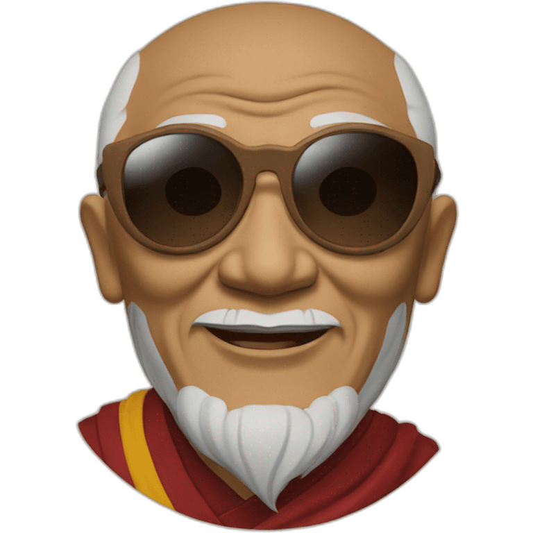 dalai lama zen sitting with sun glasses emoji