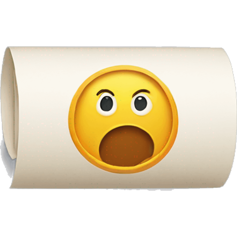 Roll of paper with halo emoji