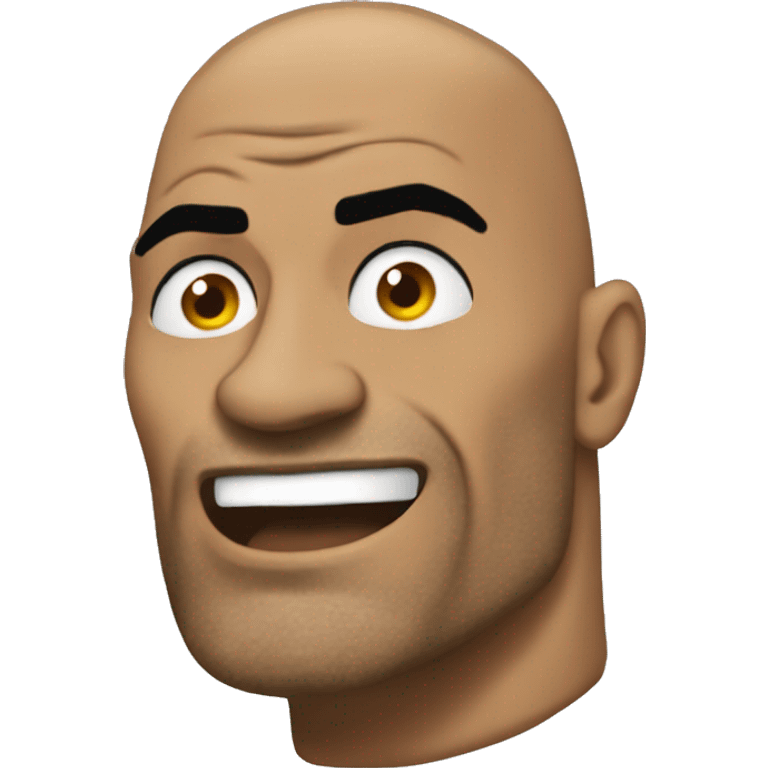 The rock head sticking out of a  emoji