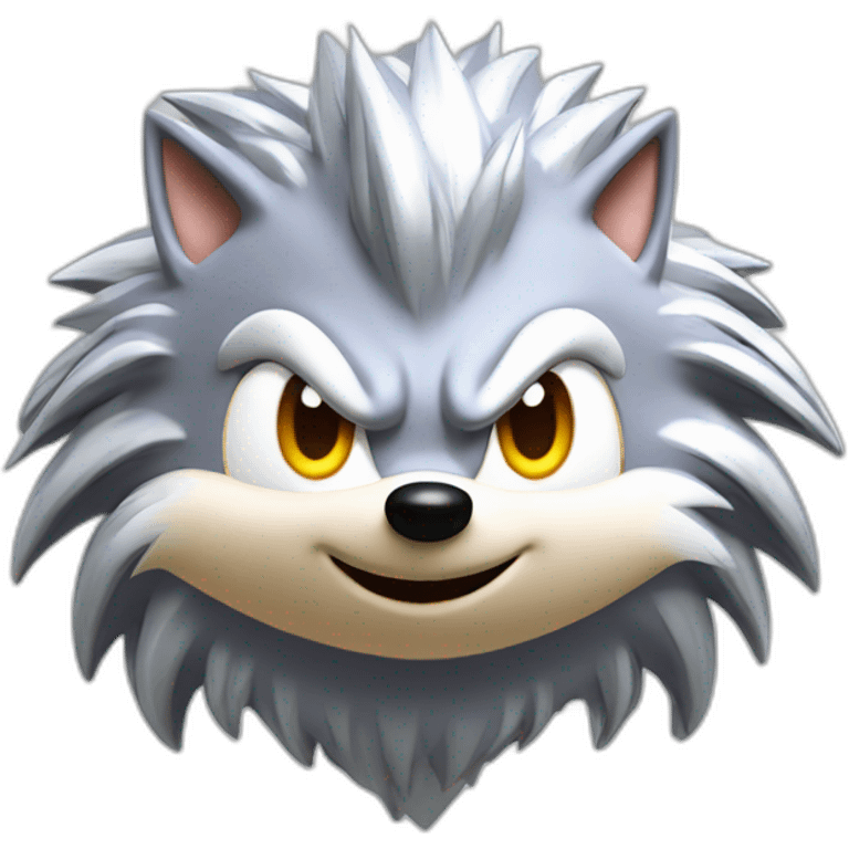 Silver the hedgehog from sonic the hedgehog emoji