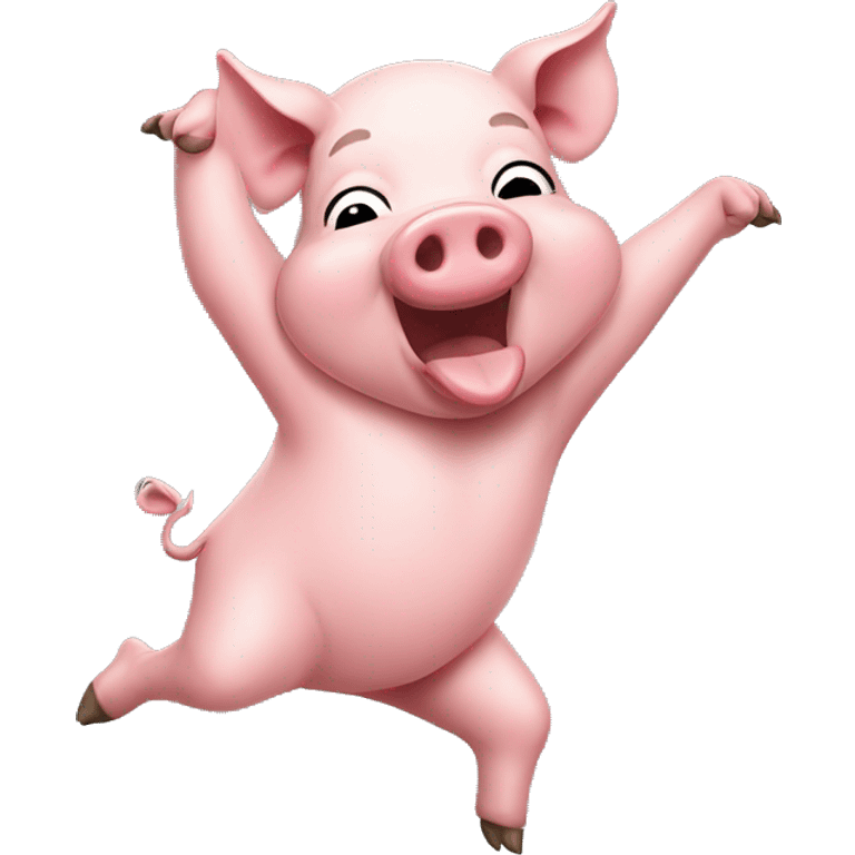 Happy pig dabbing emoji