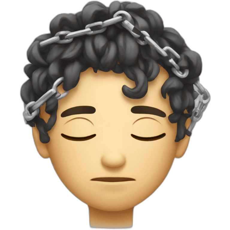 snoozing-chained emoji