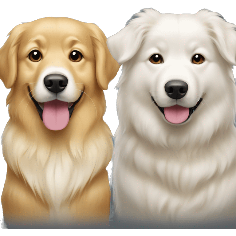 Golden Retriever and Samoyed mix emoji