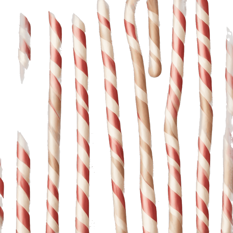 Beige and white candy cane  emoji