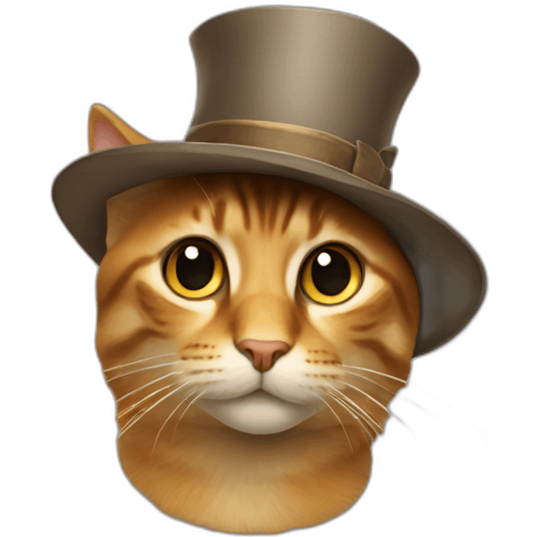 Un chat avec un chapeau majestueux  emoji