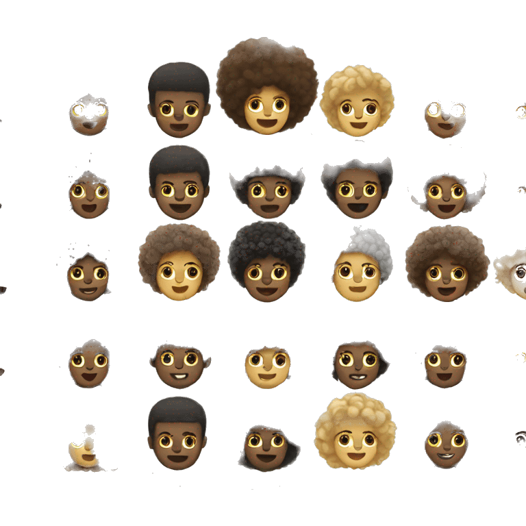 Afro hair emoji