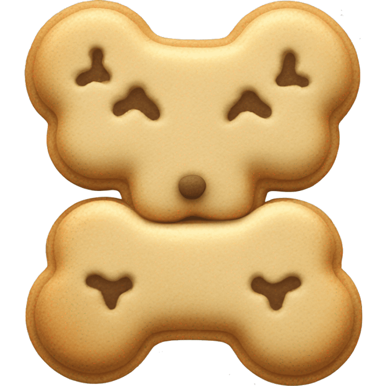 a bone-shaped dog biscuit emoji