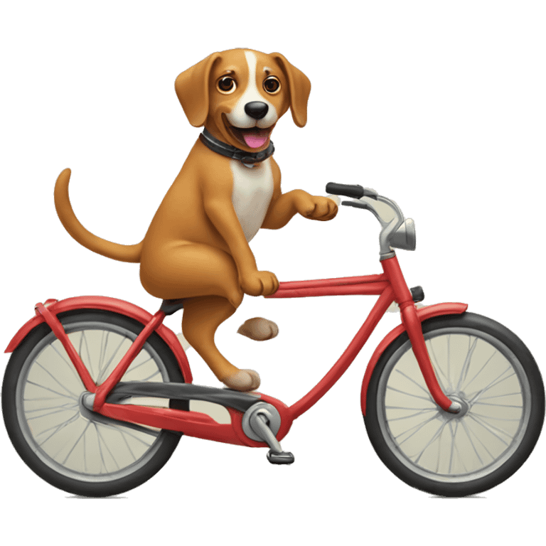 Dog riding a bike  emoji