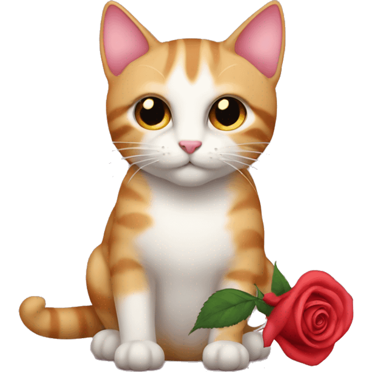 rose in a cat emoji