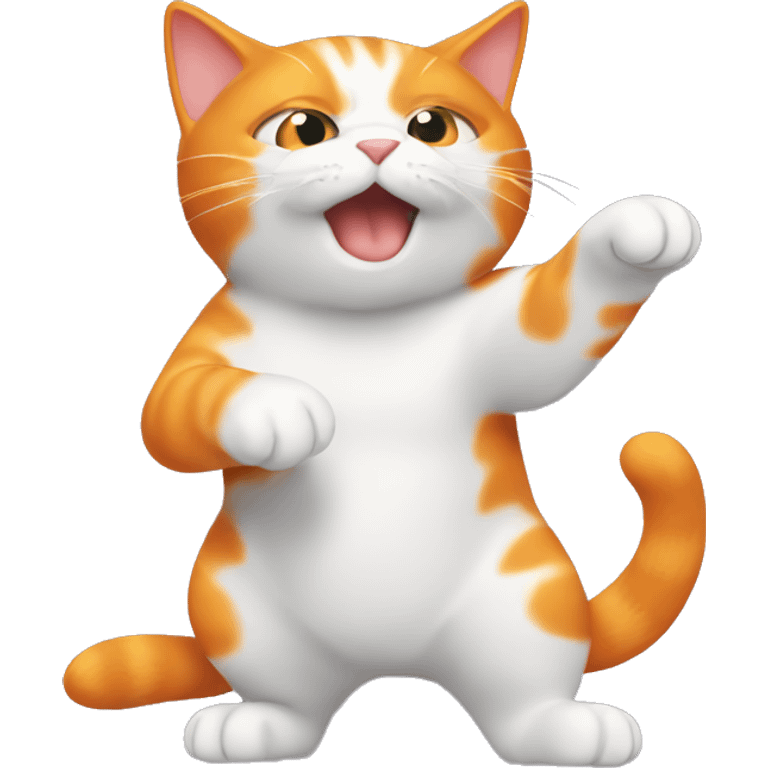 Orange cat flipping off emoji