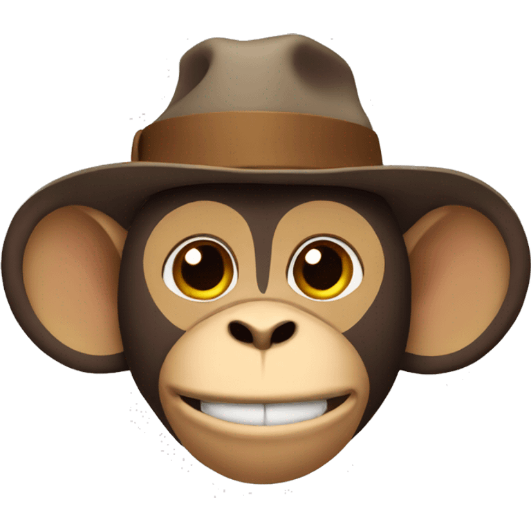 Monkey wearing a hat emoji