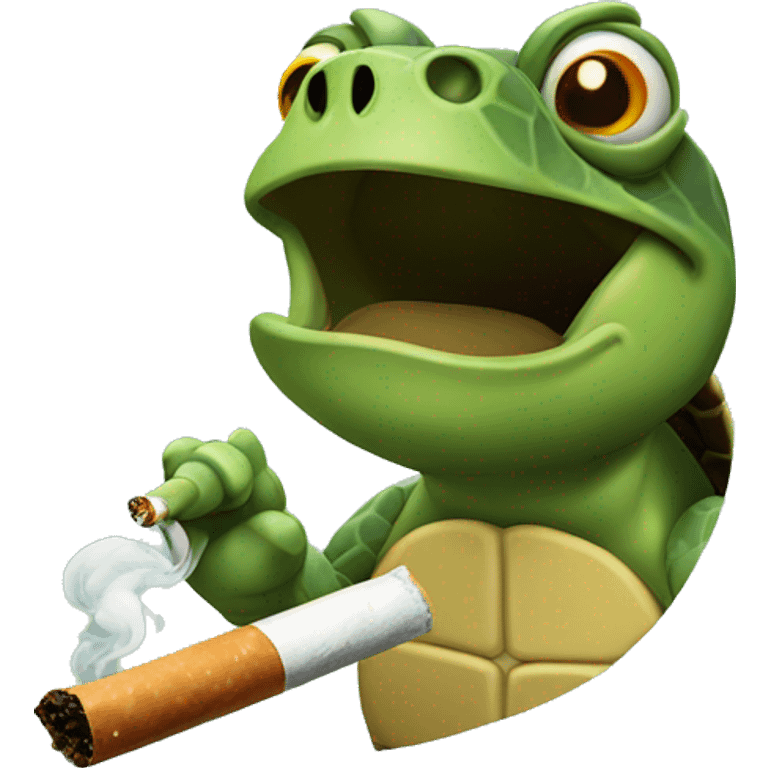 Turtle smoking  emoji