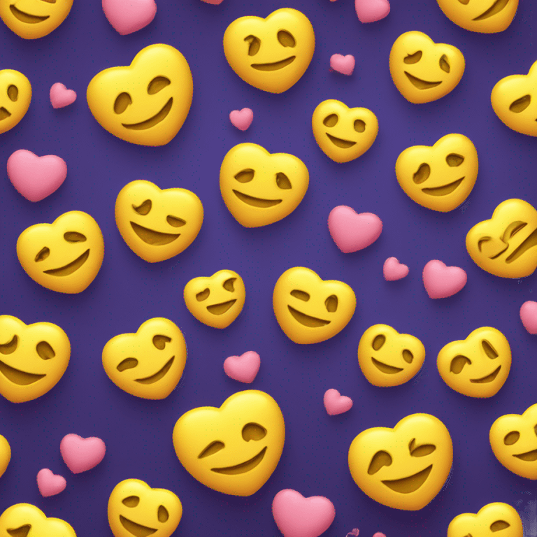 Smiley face with hearts around it emoji