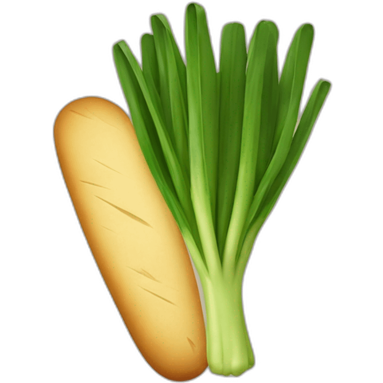 Leek and bread emoji