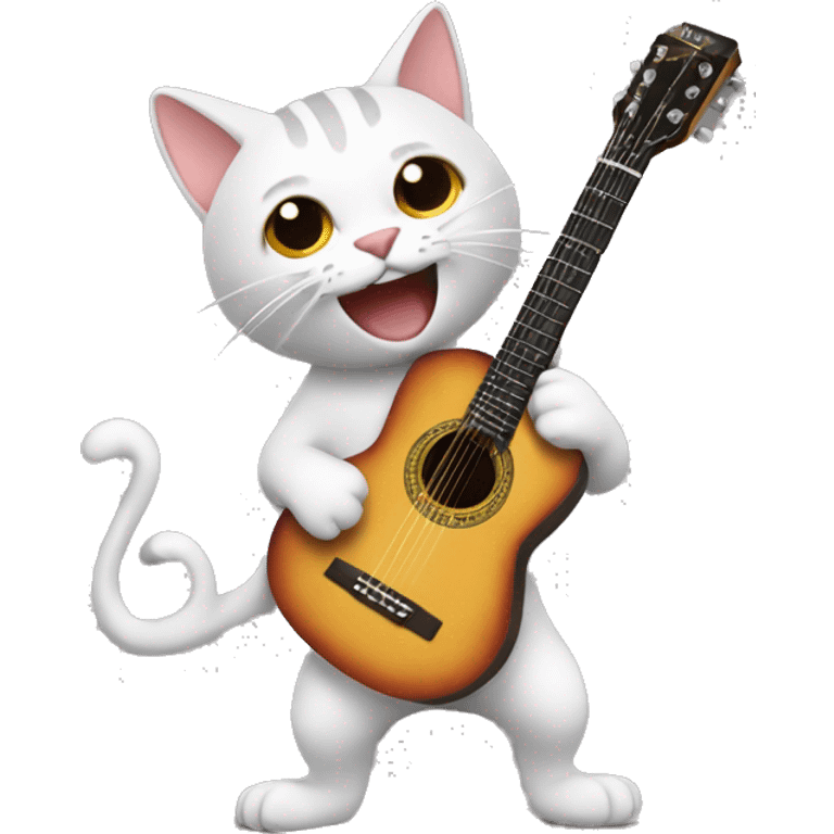 gato tocando guitarra emoji