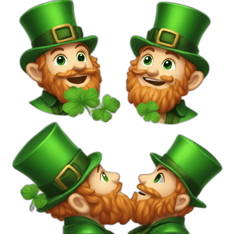 Leprechaun air kiss emoji