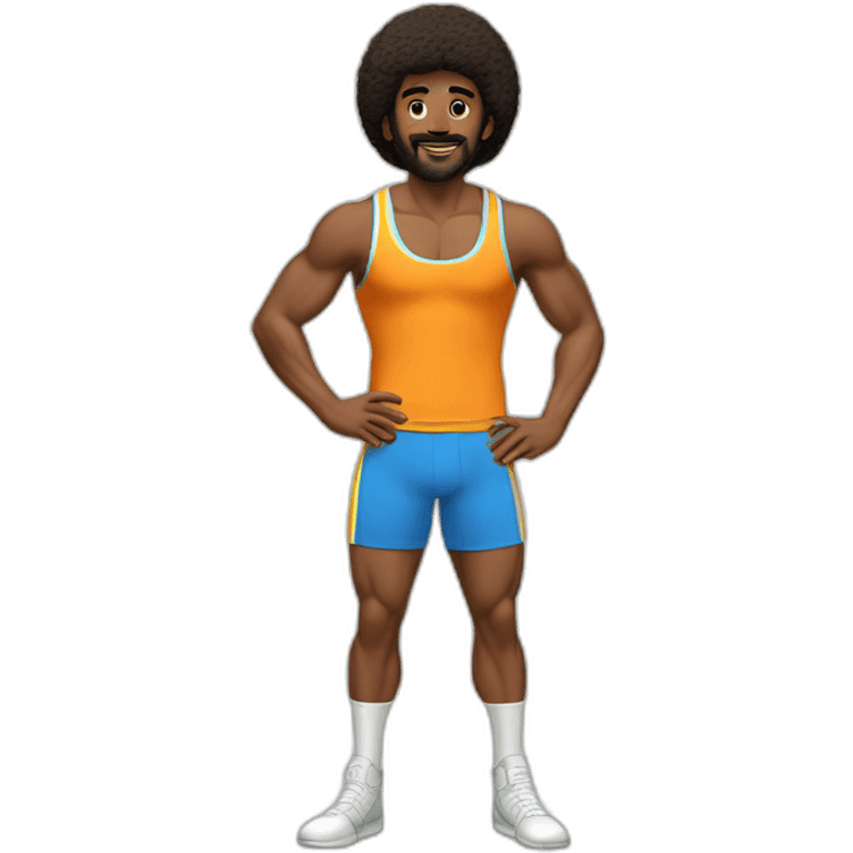 Classic 70s workout clothes for men emoji