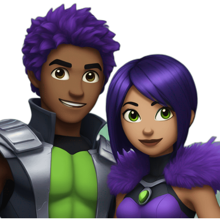 Beast boy and raven emoji