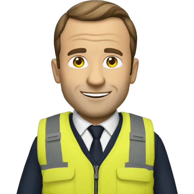 Macron avec un gilet jaune  emoji